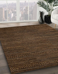 Abstract Sienna Brown Modern Rug, abs5479