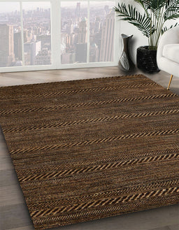 Abstract Sienna Brown Modern Rug in Family Room, abs5479
