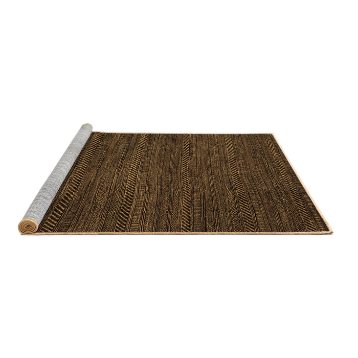 Sideview of Machine Washable Abstract Brown Modern Rug, wshabs5479brn