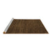 Sideview of Machine Washable Abstract Brown Modern Rug, wshabs5479brn