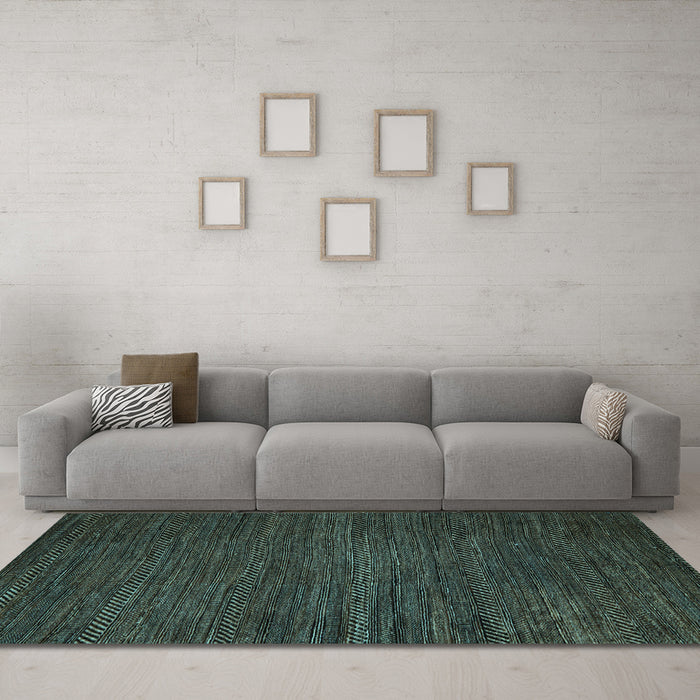 Machine Washable Abstract Light Blue Modern Rug in a Living Room, wshabs5479lblu