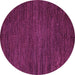 Round Machine Washable Abstract Pink Modern Rug, wshabs5479pnk