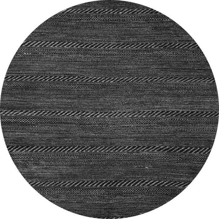 Round Machine Washable Abstract Gray Modern Rug, wshabs5479gry