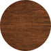 Round Abstract Orange Modern Rug, abs5479org