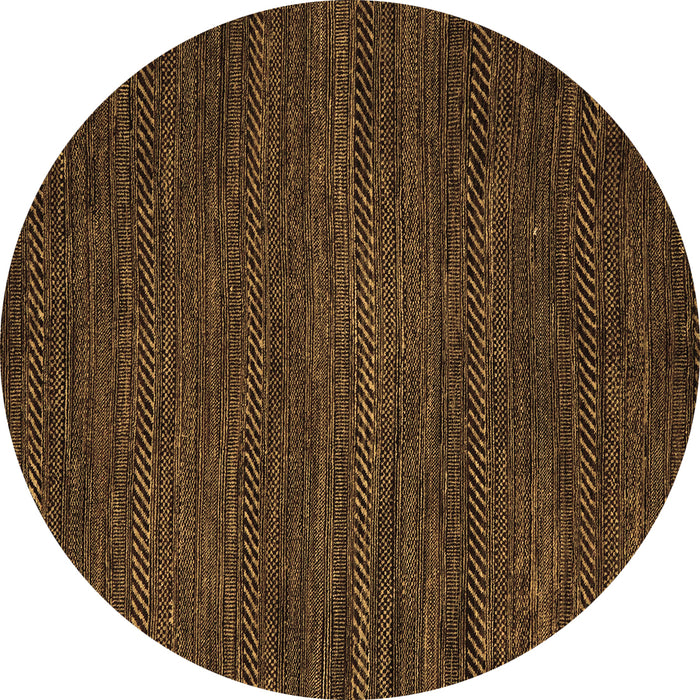 Round Abstract Brown Modern Rug, abs5479brn