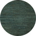 Round Machine Washable Abstract Light Blue Modern Rug, wshabs5479lblu