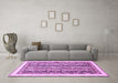 Machine Washable Abstract Purple Modern Area Rugs in a Living Room, wshabs547pur