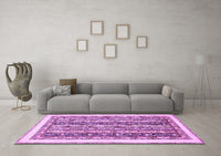 Machine Washable Abstract Purple Modern Rug, wshabs547pur