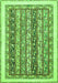 Machine Washable Abstract Green Modern Area Rugs, wshabs547grn