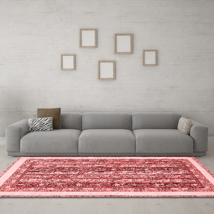 Modern Red Washable Rugs