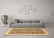 Machine Washable Abstract Brown Modern Rug in a Living Room,, wshabs547brn