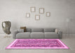 Machine Washable Abstract Pink Modern Rug in a Living Room, wshabs547pnk