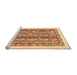 Sideview of Machine Washable Abstract Orange Modern Area Rugs, wshabs547org