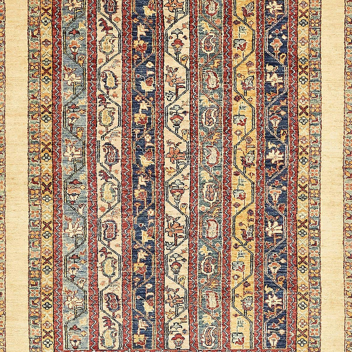 Machine Washable Abstract Brown Gold Rug, wshabs547