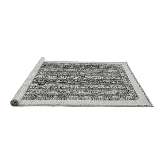 Sideview of Machine Washable Abstract Gray Modern Rug, wshabs547gry