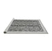 Sideview of Machine Washable Abstract Gray Modern Rug, wshabs547gry