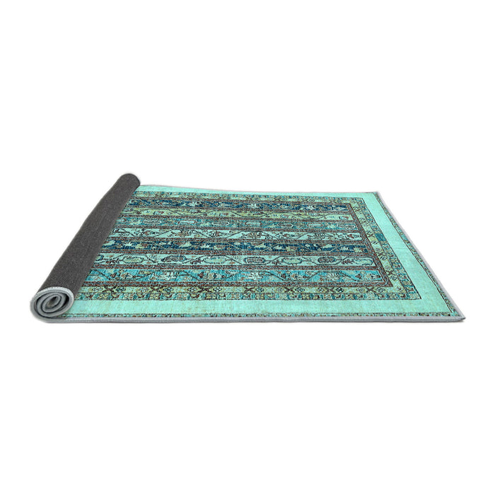 Sideview of Abstract Light Blue Modern Rug, abs547lblu