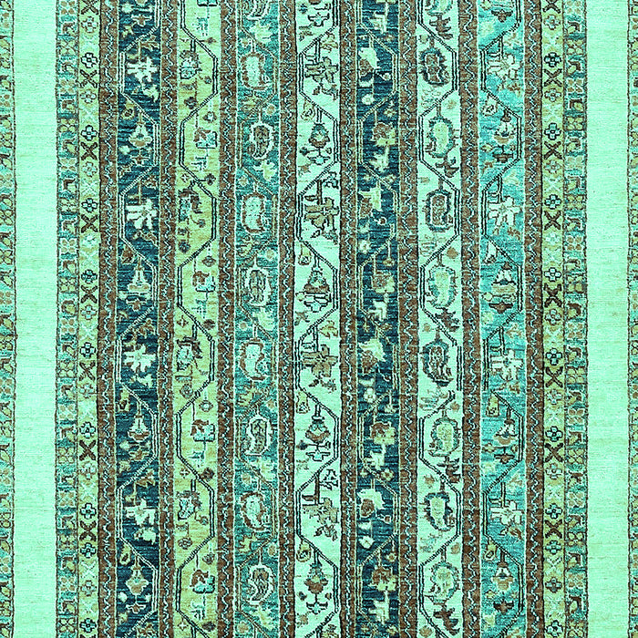 Machine Washable Abstract Turquoise Modern Area Rugs, wshabs547turq
