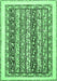 Machine Washable Abstract Emerald Green Modern Area Rugs, wshabs547emgrn