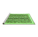 Sideview of Machine Washable Abstract Green Modern Area Rugs, wshabs547grn