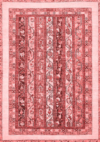 Abstract Red Modern Rug, abs547red