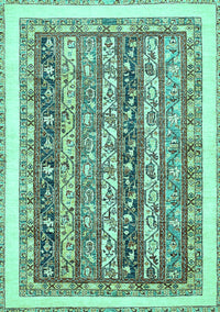 Abstract Turquoise Modern Rug, abs547turq