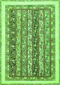 Abstract Green Modern Rug, abs547grn