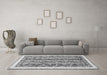 Machine Washable Abstract Gray Modern Rug in a Living Room,, wshabs547gry