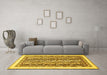 Machine Washable Abstract Yellow Modern Rug in a Living Room, wshabs547yw