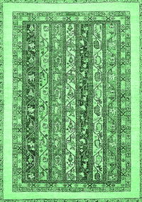 Abstract Emerald Green Modern Rug, abs547emgrn