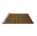 Sideview of Machine Washable Abstract Brown Modern Rug, wshabs5480brn