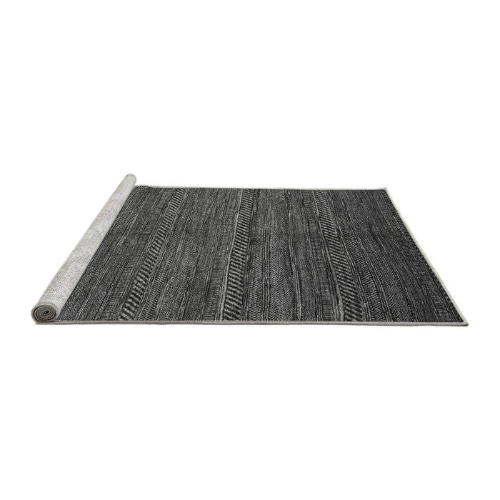 Sideview of Machine Washable Abstract Gray Modern Rug, wshabs5480gry