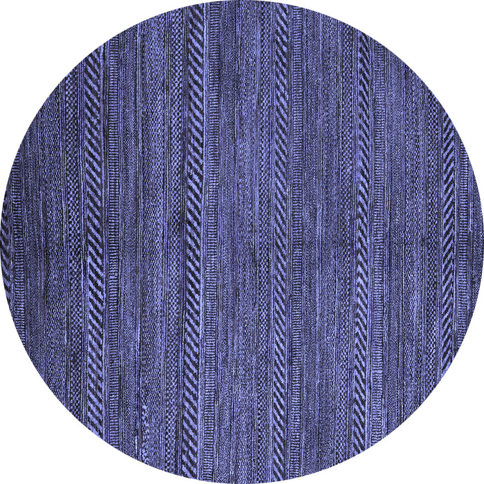 Round Machine Washable Abstract Blue Modern Rug, wshabs5480blu