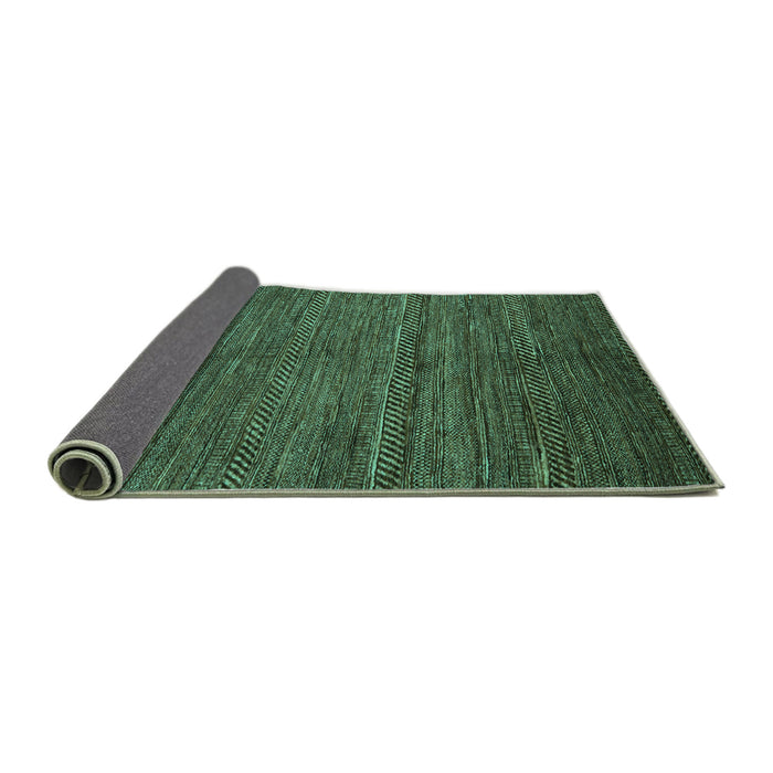 Sideview of Abstract Turquoise Modern Rug, abs5480turq