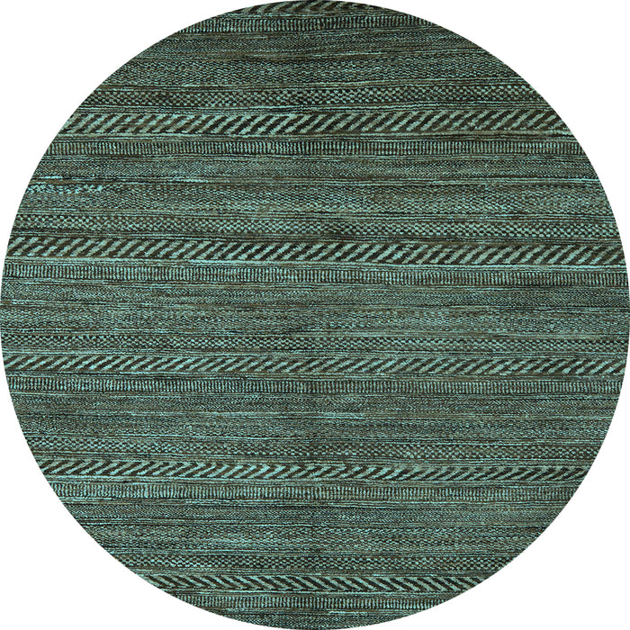 Round Machine Washable Abstract Light Blue Modern Rug, wshabs5480lblu