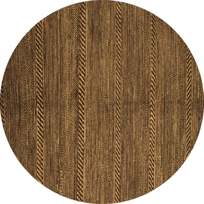 Round Abstract Brown Modern Rug, abs5480brn