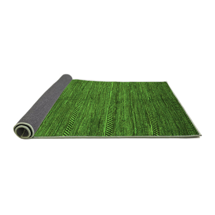 Sideview of Abstract Green Modern Rug, abs5480grn