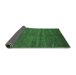 Sideview of Abstract Emerald Green Modern Rug, abs5480emgrn