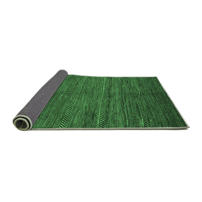 Sideview of Abstract Emerald Green Modern Rug, abs5480emgrn