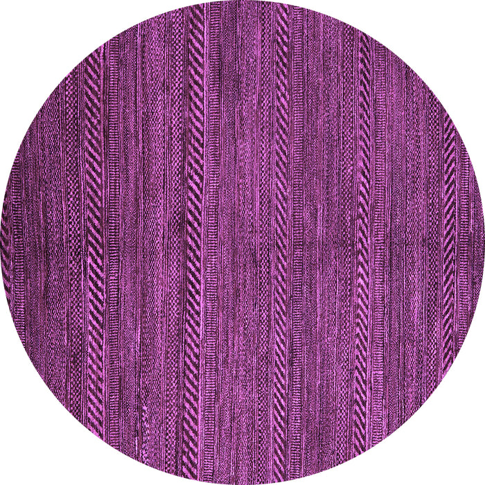 Round Abstract Purple Modern Rug, abs5480pur