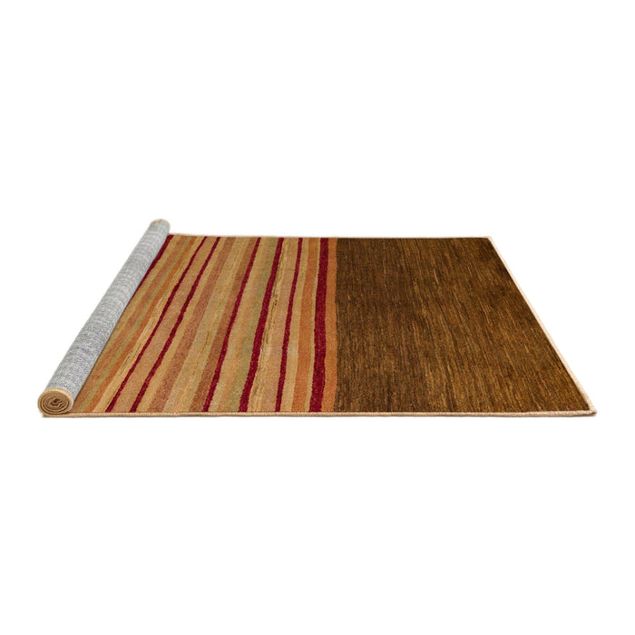 Sideview of Machine Washable Abstract Sedona Brown Rug, wshabs5481