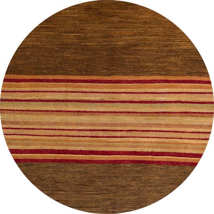 Round Abstract Sedona Brown Modern Rug, abs5481