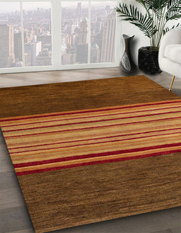 Abstract Sedona Brown Modern Rug in Family Room, abs5481