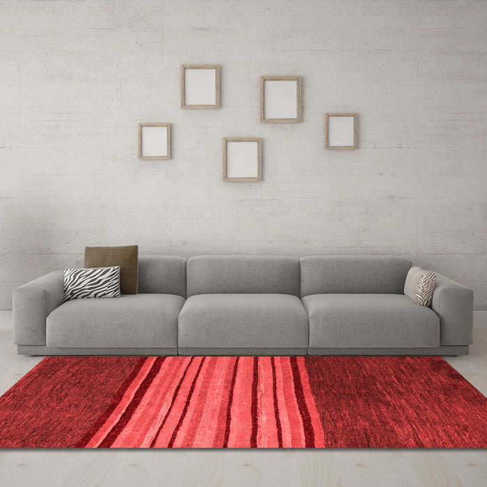 Modern Red Washable Rugs