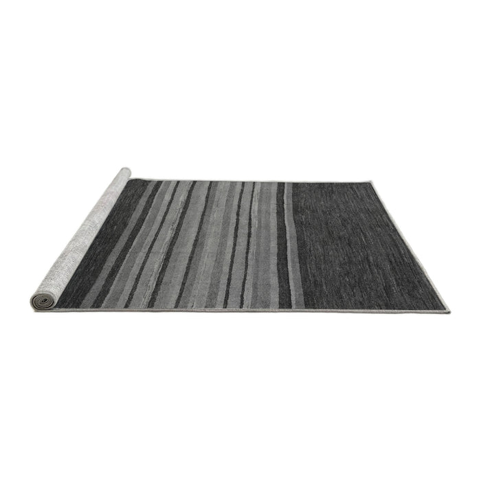 Sideview of Machine Washable Abstract Gray Modern Rug, wshabs5481gry