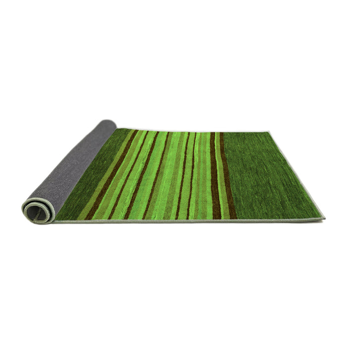 Sideview of Abstract Green Modern Rug, abs5481grn