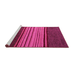 Sideview of Machine Washable Abstract Pink Modern Rug, wshabs5481pnk