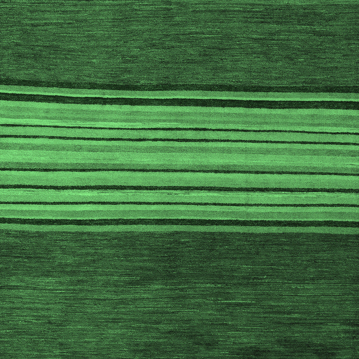 Square Abstract Emerald Green Modern Rug, abs5481emgrn