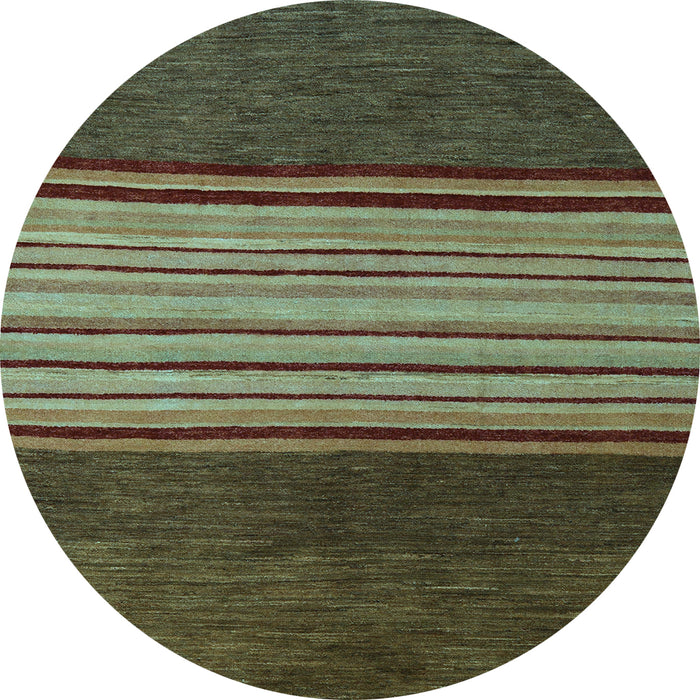 Round Machine Washable Abstract Light Blue Modern Rug, wshabs5481lblu