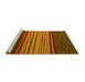 Sideview of Machine Washable Abstract Yellow Modern Rug, wshabs5481yw